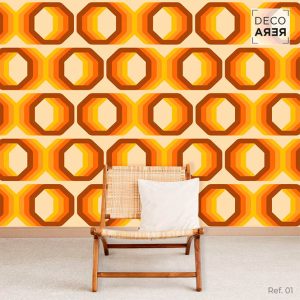 Retro pop pattern vinyl wallpaper with with a vintage pattern