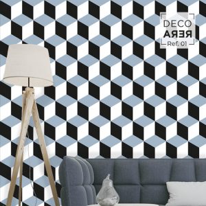 Modernist Cubes Wallpaper - Decorera Home - Cool Home Decorative Vinyls