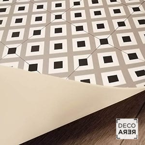 Vinyl mat showing anti-slip backing