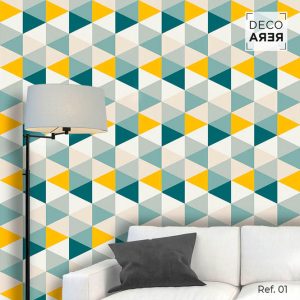Pop Triangles Wallpaper - Decorera Home - Cool Home Decorative Vinyls