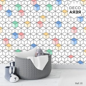 Modernist Cube Edges Wallpaper - Decorera Home - Cool Home Decorative Vinyls
